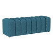 Pemberly Row Fabric Upholstered Tufted Accent Bench in Peacock Blue