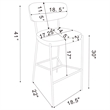 Pemberly Row Upholstered Metal Pub Height Bar Stool Set of 2 in Grey