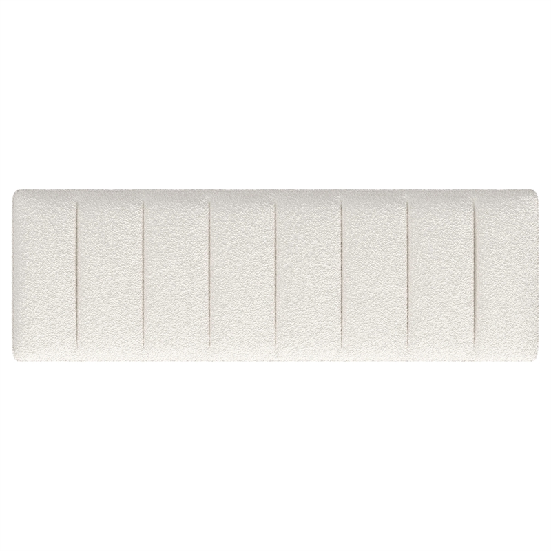 Pemberly Row Boucle Upholstered Tufted Accent Bench in Vanilla