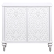Pemberly Row 2-door Mandala Accent Cabinet in Distressed White