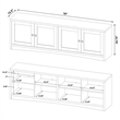Pemberly Row 4-door Engineered Wood 78-inch TV Stand in White