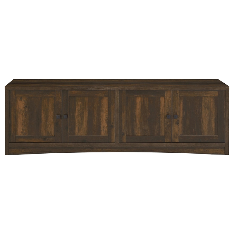 Pemberly Row 4-door Engineered Wood 78-inch TV Stand in Dark Pine