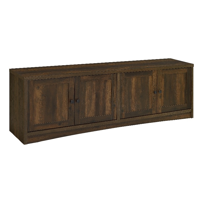 Pemberly Row 4-door Engineered Wood 78-inch TV Stand in Dark Pine