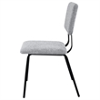 Pemberly Row Fabric Upholstered Dining Side Chair Set of 2 in Grey