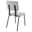 Pemberly Row Fabric Upholstered Dining Side Chair Set of 2 in Grey