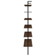 Pemberly Row 96-inch 6-shelf Wall Bookshelf with Metal Frame in Walnut
