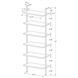 Pemberly Row 3-piece 96-inch Wall Mounted Bookshelf Set in Walnut