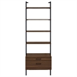 Pemberly Row 3-piece 96-inch Wall Mounted Bookshelf Set in Walnut