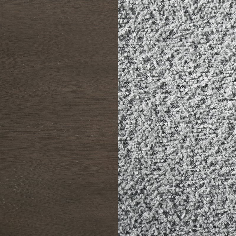 Pemberly Row Upholstered Dining Side Chair Set of 2 in Dark Brown