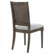 Pemberly Row Upholstered Dining Side Chair Set of 2 in Dark Brown