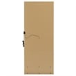Pemberly Row 1-Drawer Lighted Full-Length Floor Glass Mirror in Brown