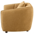 Pemberly Row Contemporary Fabric Upholstered Accent Chair in Mustard Yellow