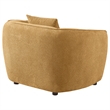 Pemberly Row Contemporary Fabric Upholstered Accent Chair in Mustard Yellow