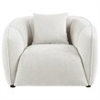 Pemberly Row Contemporary Fabric Upholstered Accent Chair in Sand