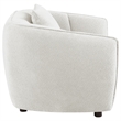 Pemberly Row Contemporary Fabric Upholstered Accent Chair in Sand