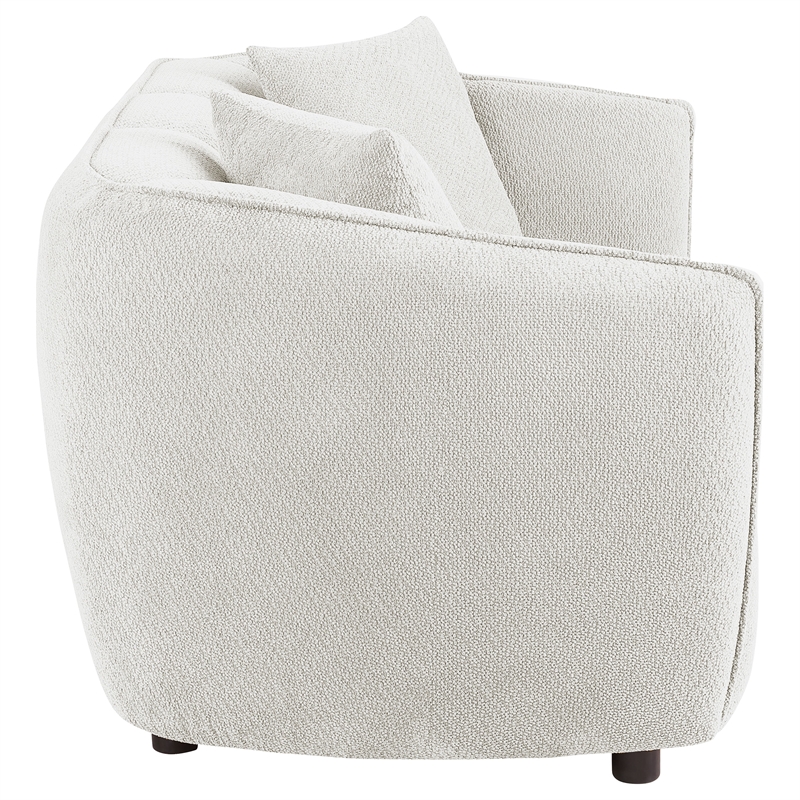 Pemberly Row Contemporary Fabric Upholstered Loveseat in Sand