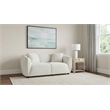 Pemberly Row Contemporary Fabric Upholstered Loveseat in Sand