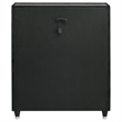 Pemberly Row 5-Drawer Velvet Upholstered LED Chest of Drawers in Black