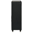 Pemberly Row 5-Drawer Velvet Upholstered LED Chest of Drawers in Black