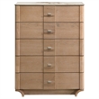 Pemberly Row 5-Drawer Sinter Stone Top Chest of Drawers in Light Oak