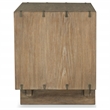 Pemberly Row 2-Drawer Wood Nightstand with USB Ports in Weathered Oak