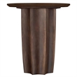 Pemberly Row 2-Piece Round Mango Wood Coffee Table Set in Walnut