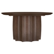 Pemberly Row 2-Piece Round Mango Wood Coffee Table Set in Walnut