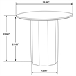 Pemberly Row 2-Piece Round Mango Wood Coffee Table Set in Walnut