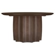 Pemberly Row Transitional Round Mango Wood Cocktail Coffee Table in Walnut
