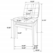 Pemberly Row 5-Piece Round Velvet and Wood Dining Set in Gray/Black