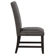 Pemberly Row 19'' Faux Leather Upholstered Dining Side Chair in Dark Gray