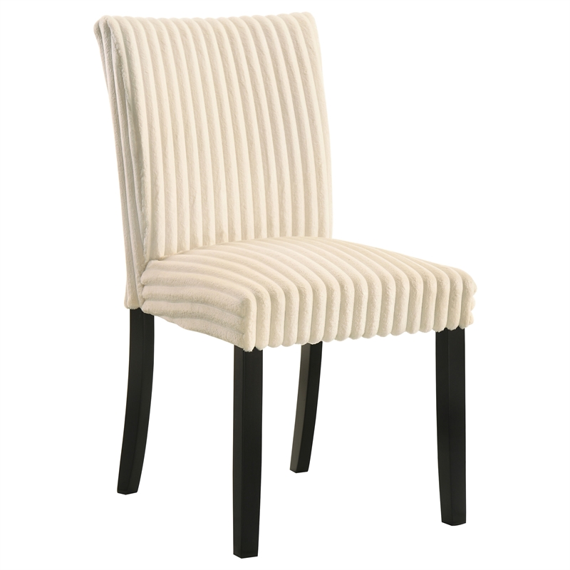 Pemberly Row 20.25'' Fabric Upholstered Dining Side Chair in Cream