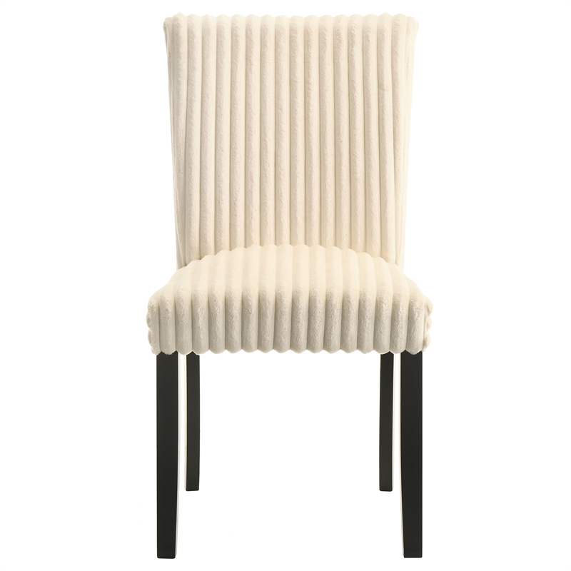 Pemberly Row 20.25'' Fabric Upholstered Dining Side Chair in Cream