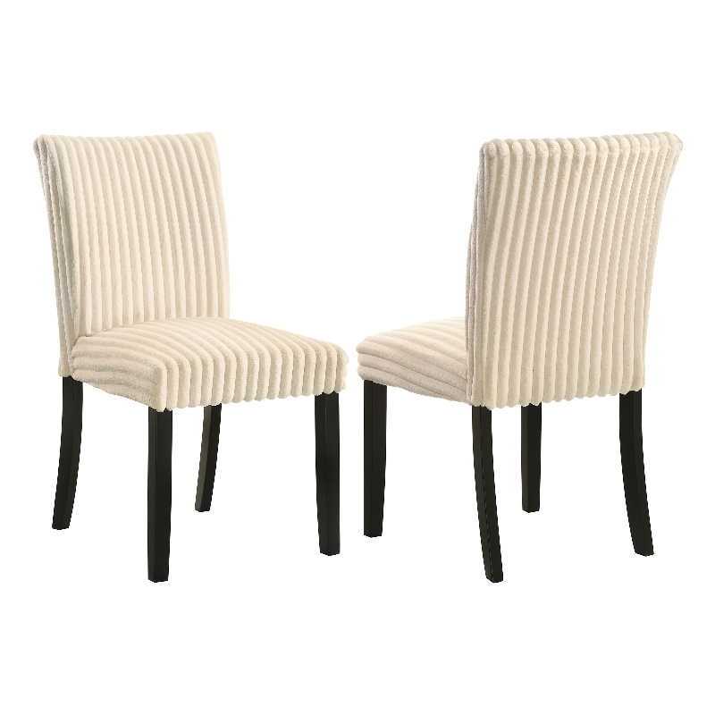 Pemberly Row 20.25'' Fabric Upholstered Dining Side Chair in Cream