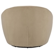 Pemberly Row Contemporary Velvet Upholstered Swivel Accent Chair in Camel
