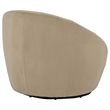 Pemberly Row Contemporary Velvet Upholstered Swivel Accent Chair in Camel