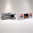 Pemberly Row Set of 2 TV Stand and Mackenzie Sleeper Sectional