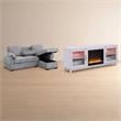 Pemberly Row Set of 2 TV Stand and Mackenzie Sleeper Sectional