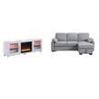 Pemberly Row Set of 2 TV Stand and Mackenzie Sleeper Sectional