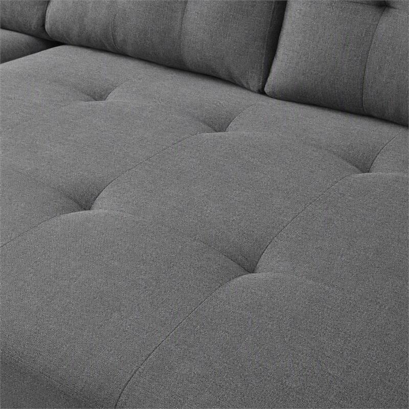 Pemberly Row 2-Piece Set of Sleeper Sectional Sofa & TV Stand with Fireplace