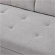 Pemberly Row 2Pc Set of Sleeper Sectional Sofa and TV Stand with Fireplace