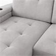 Pemberly Row 2Pc Set of Sleeper Sectional Sofa and TV Stand with Fireplace