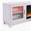 Pemberly Row Set of 2 TV Stand with Fireplace & Sleeper Sectional Sofa