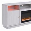 Pemberly Row Set of 2 TV Stand with Fireplace & Sleeper Sectional Sofa