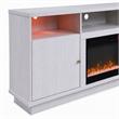 Pemberly Row Living Room Set of 2 Fireplace TV Stand & Sleeper Sectional Sofa