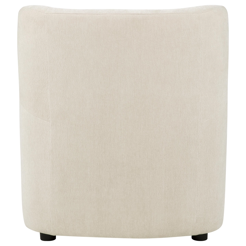Pemberly Row Fabric Deep-Seated High-Back Accent Chair in Beige