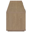 Pemberly Row 85-Inch TV Stand with Soft-Close Doors and Shelf in Latte