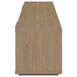 Pemberly Row 85-Inch TV Stand with Soft-Close Doors and Shelf in Latte