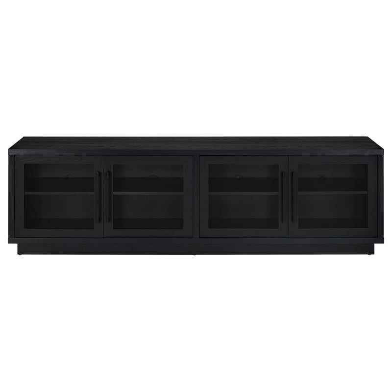 Pemberly Row Engineered Wood TV Stand for TVs up to 85 Inches in Black