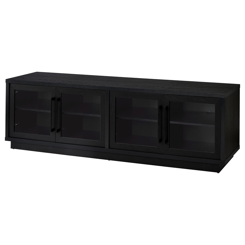 Pemberly Row Engineered Wood TV Stand for TVs up to 85 Inches in Black